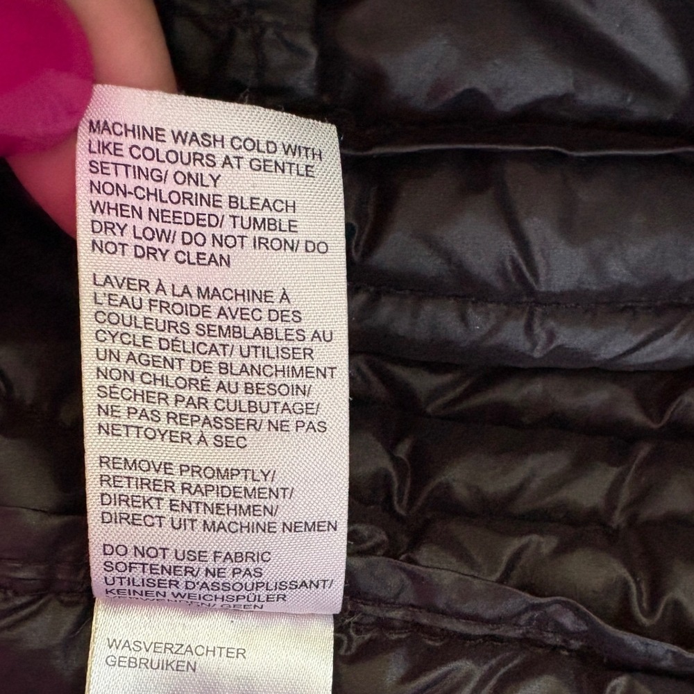 Saks Fifth Avenue Long Hooded Down-Filled Puffer Coat, Black, Small, Luxury - Picture 7 of 9